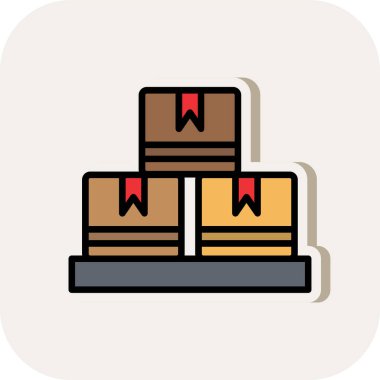 Bir hediye kutusu simgesinin vektör çizimi