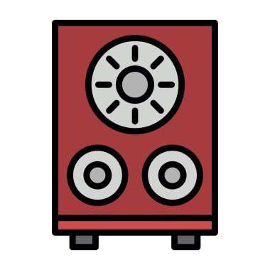 Hoparlör web simgesi, vektör illüstrasyonu