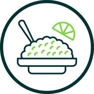 Amerikan kızarmış pirinç ikonu, vektör çizimi basit tasarım