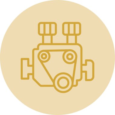 motor simgesi, vektör illüstrasyonu basit tasarım