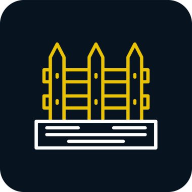 çit web simgesi, vektör çizim