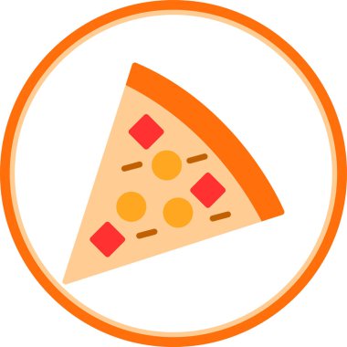 Pizza web simgesi, vektör çizim 