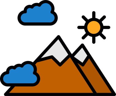 Dağ. Web simgesi basit tasarım