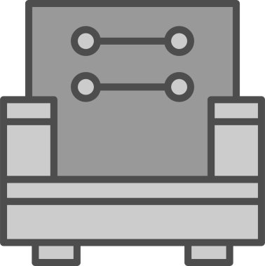 koltuk web simgesi, vektör çizim