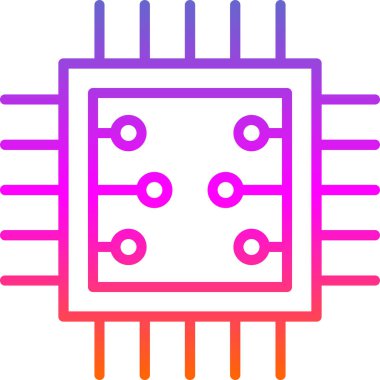 çip web simgesi, vektör illüstrasyonu