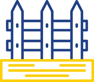 çit web simgesi, vektör çizim