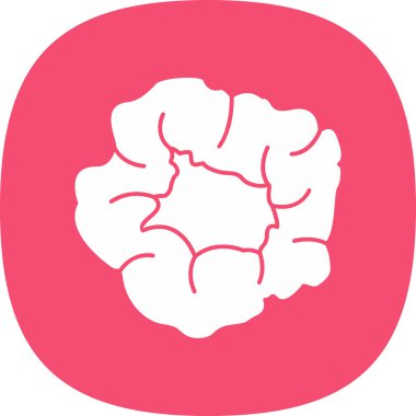 Scrunchie web simgesi, vektör illüstrasyonu