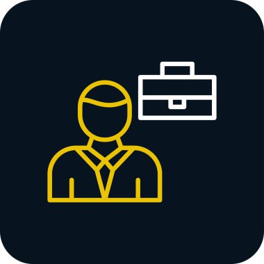 işadamı web simgesi, vektör çizim