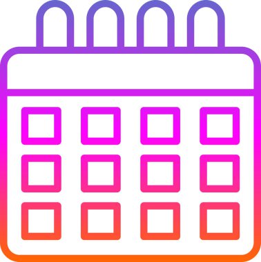 Takvim simgesi, vektör illüstrasyonu basit tasarım