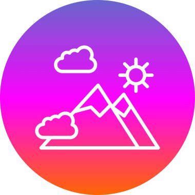 vektör dağ simgesi illüstrasyonu