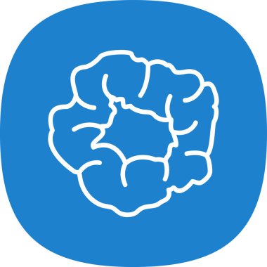 Scrunchie web simgesi, vektör illüstrasyonu