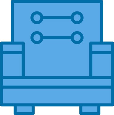 koltuk web simgesi, vektör çizim