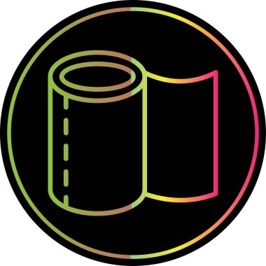 Kağıt rulo simgesi, vektör illüstrasyonu basit tasarım