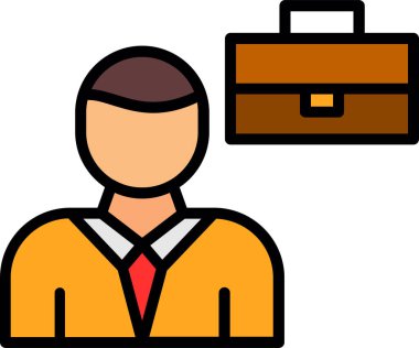 işadamı web simgesi, vektör çizim