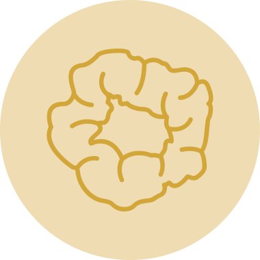 Scrunchie web simgesi, vektör illüstrasyonu