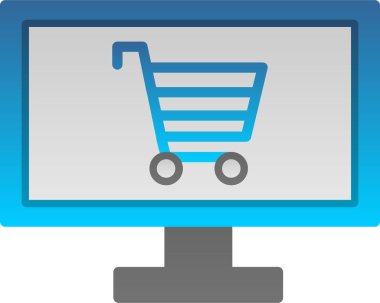 bilgisayar izleme simgesi, vektör illüstrasyonu