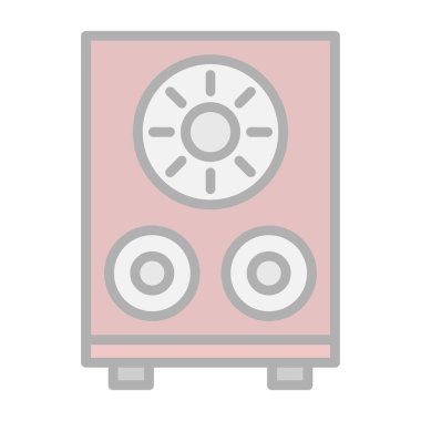 Hoparlör web simgesi, vektör illüstrasyonu