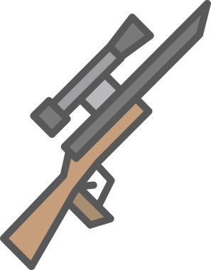 pompalı tüfek ikonu doldurulmuş taslak biçiminde