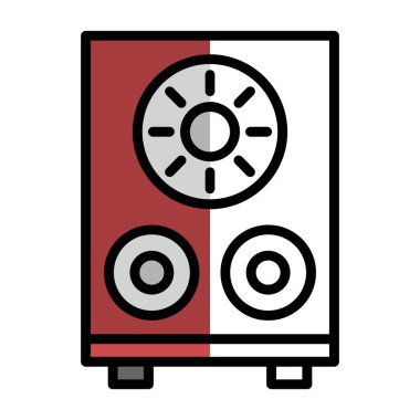 Hoparlör web simgesi, vektör illüstrasyonu