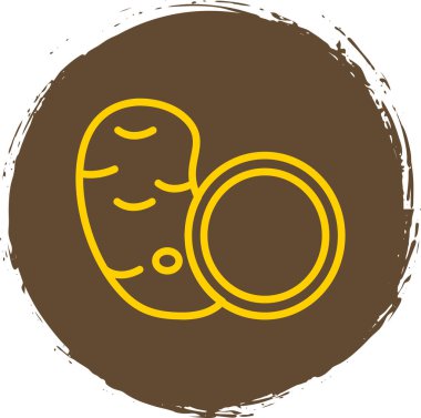 kahve çekirdeği simgesi, basit vektör illüstrasyonu