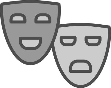 Maske. Web simgesi basit illüstrasyon