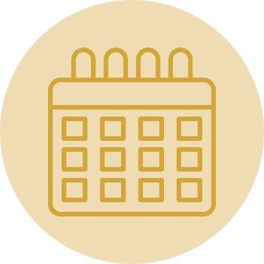 Takvim simgesi, vektör illüstrasyonu basit tasarım