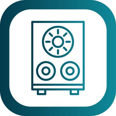 Hoparlör web simgesi, vektör illüstrasyonu