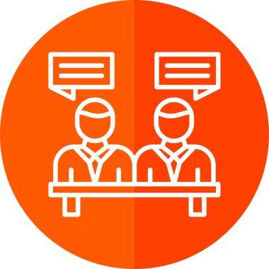 Web simgesi toplantı, illüstrasyon vektör