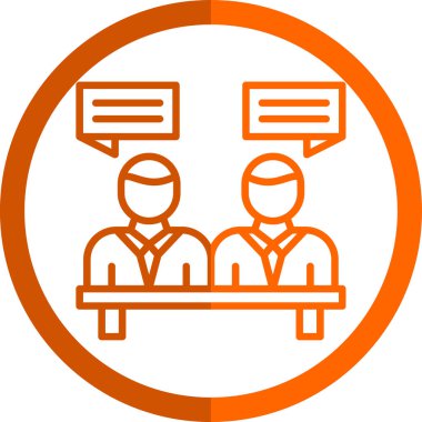 Web simgesi toplantı, illüstrasyon vektör