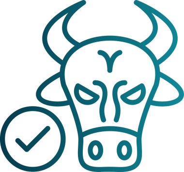 İnek. Web simgesi basit tasarım