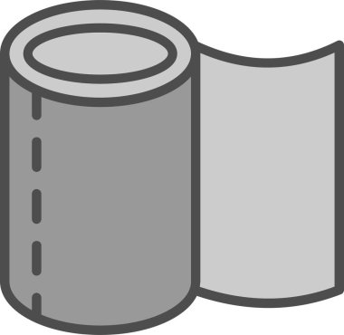 Kağıt rulo simgesi, vektör illüstrasyonu basit tasarım