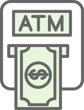 Atm machine web icon, vector illustration