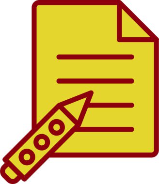 Kırmızı bir kalemin vektör çizimi