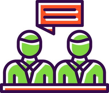 sohbet simgesi, vektör illüstrasyonu basit tasarım