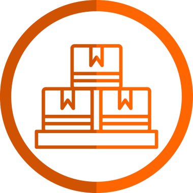 karton kutular simgesi, vektör illüstrasyonu basit tasarım