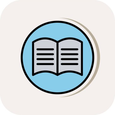 kitap simgesi, vektör illüstrasyonu basit tasarım