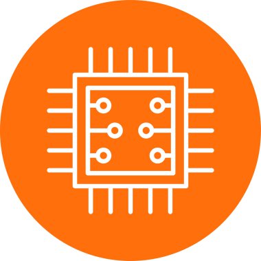 çip web simgesi, vektör illüstrasyonu