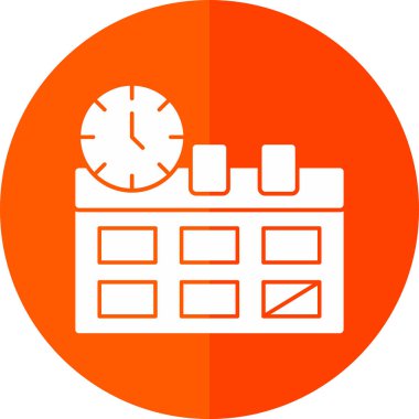 Zamanlama web simgesi, vektör illüstrasyonu 