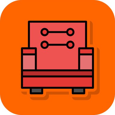 koltuk web simgesi, vektör çizim