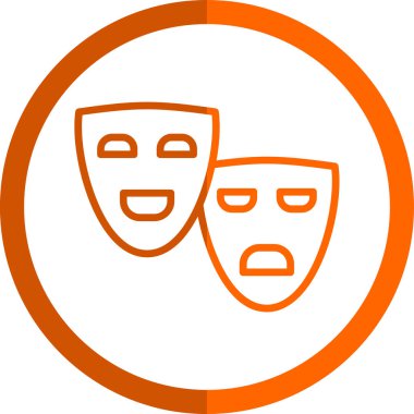 Maske simgesinin vektör illüstrasyonu