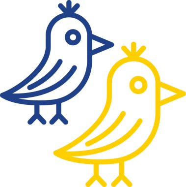 kuş ağ simgesi, vektör illüstrasyonu