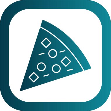 Pizza web simgesi, vektör çizim 