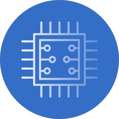 çip web simgesi, vektör illüstrasyonu