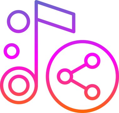 Müzik. Web simgesi basit illüstrasyon