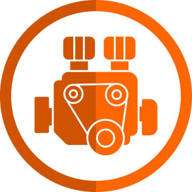 motor simgesi, vektör illüstrasyonu basit tasarım