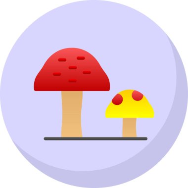 Mantar web simgesi, vektör illüstrasyonu 