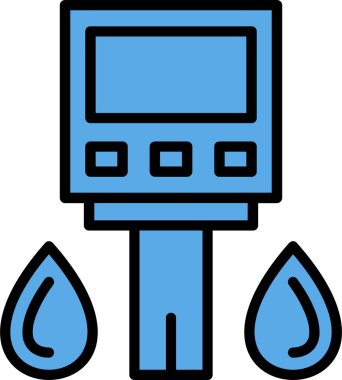 glucometer web simgesi, vektör illüstrasyonu