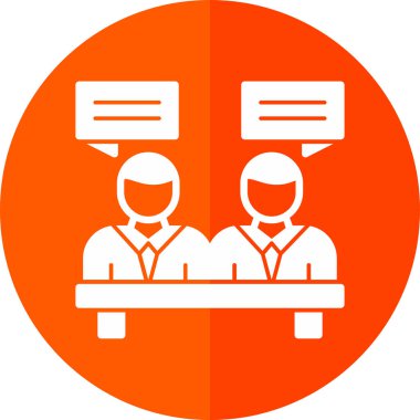 Web simgesi toplantı, illüstrasyon vektör