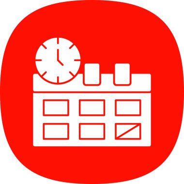 Zamanlama web simgesi, vektör illüstrasyonu 