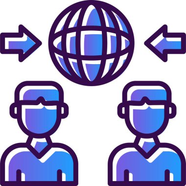 - İnternet. Web simgesi basit illüstrasyon